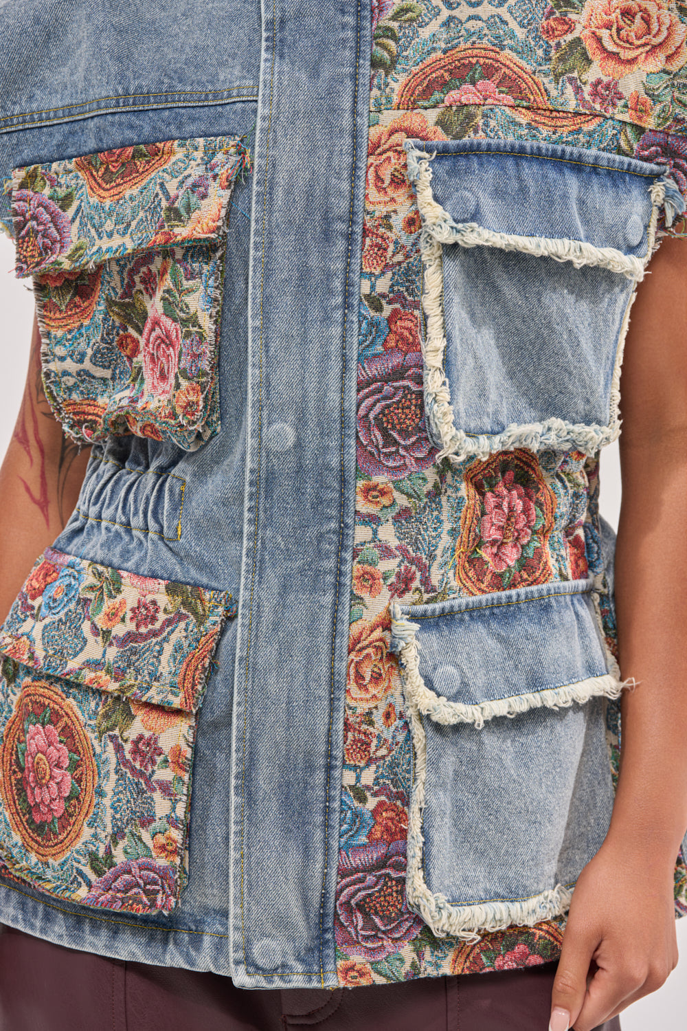 KAI PATCHWORK DENIM VEST