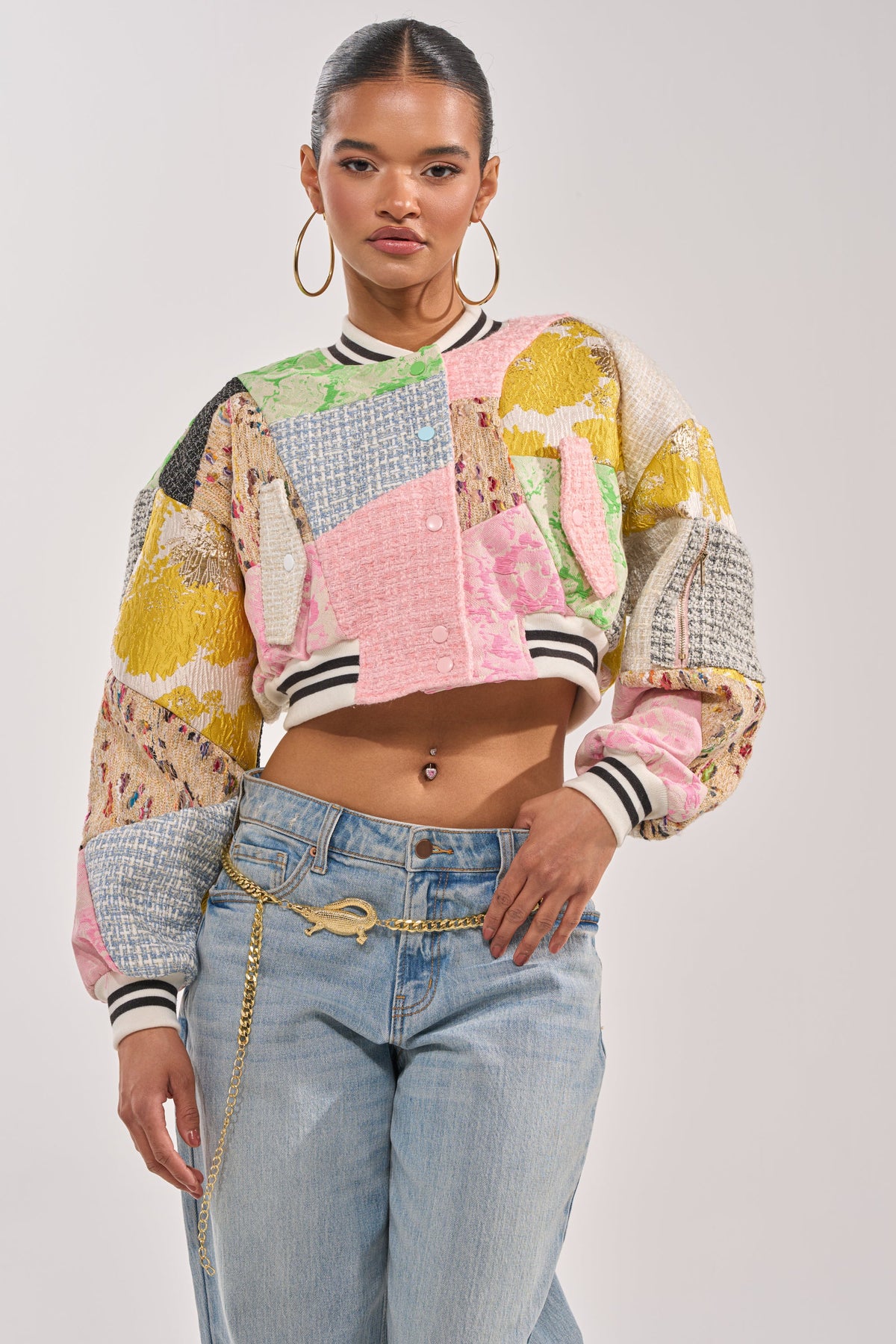 ESTELLE PATCHWORK BOMBER