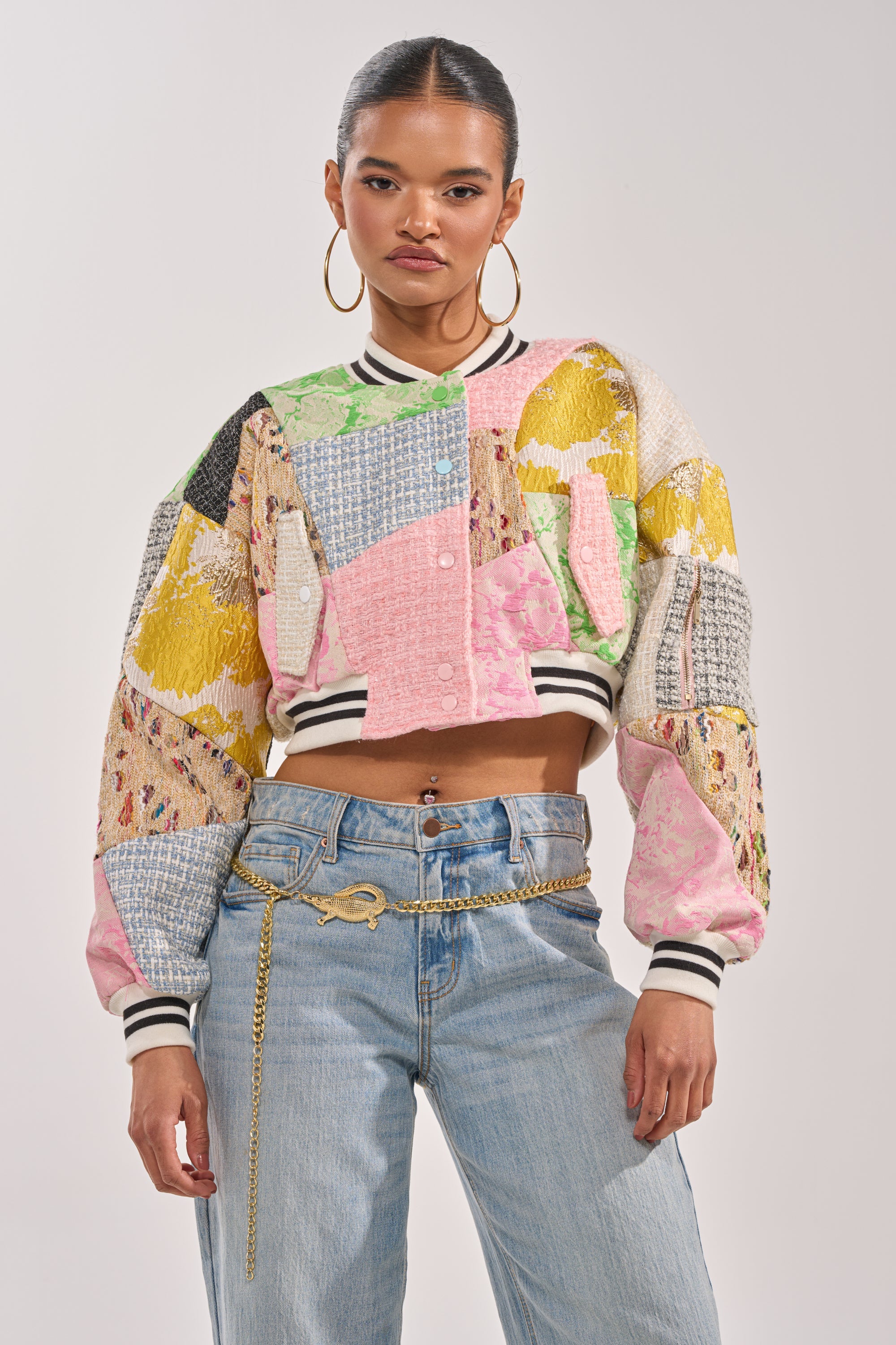 ESTELLE PATCHWORK BOMBER