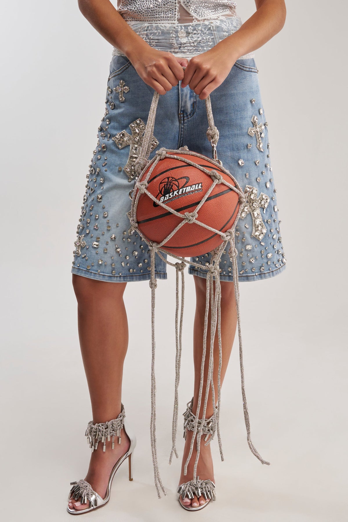 COURTSIDE BLING BASKETBALL PURSE