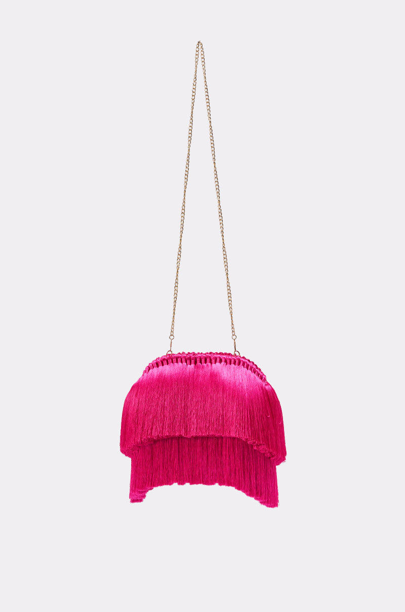 RAZZLE DAZZLE TASSEL CLUTCH