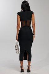 ICONIC INSTINCT BANDAGE CORSET MIDI DRESS