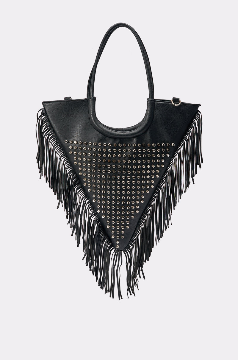TAKE ME OUT STUDDED TOTE