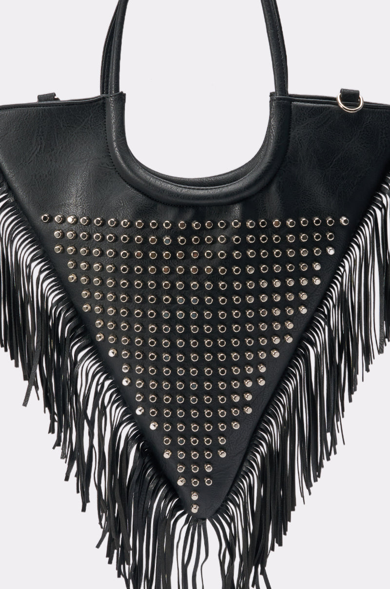 TAKE ME OUT STUDDED TOTE