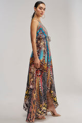 TALK OF THE TOWN PRINTED MAXI DRESS
