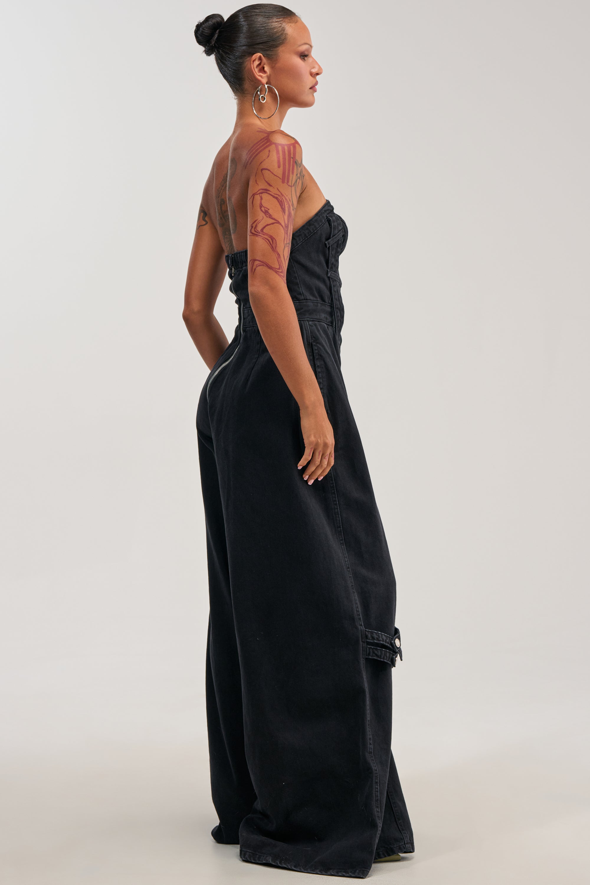 SO YESTERDAY WIDE LEG DENIM JUMPSUIT