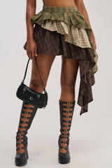 SHAY MULTI PLAID MINI SKIRT