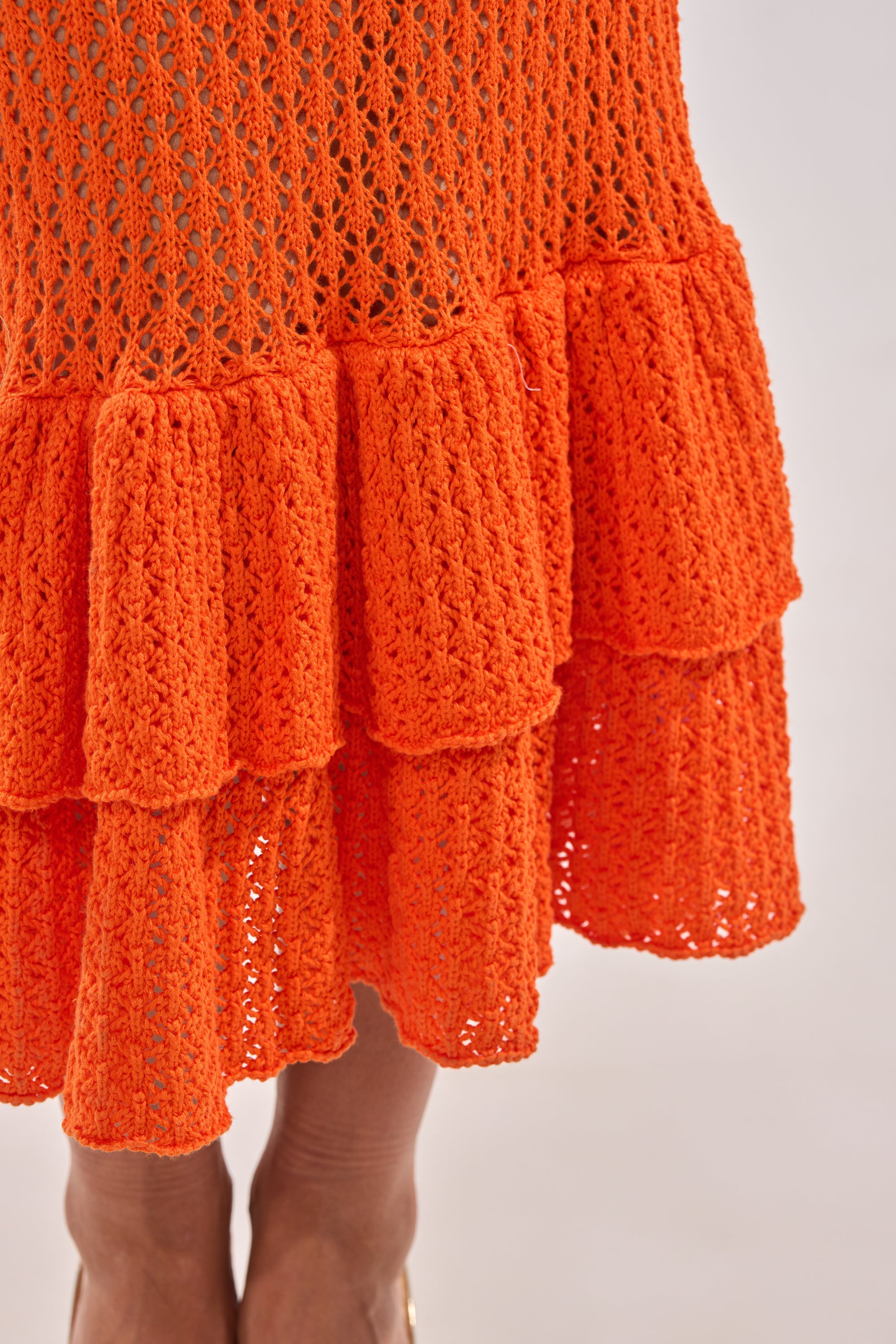 LINSEY MAXI KNIT DRESS IN ORANGE