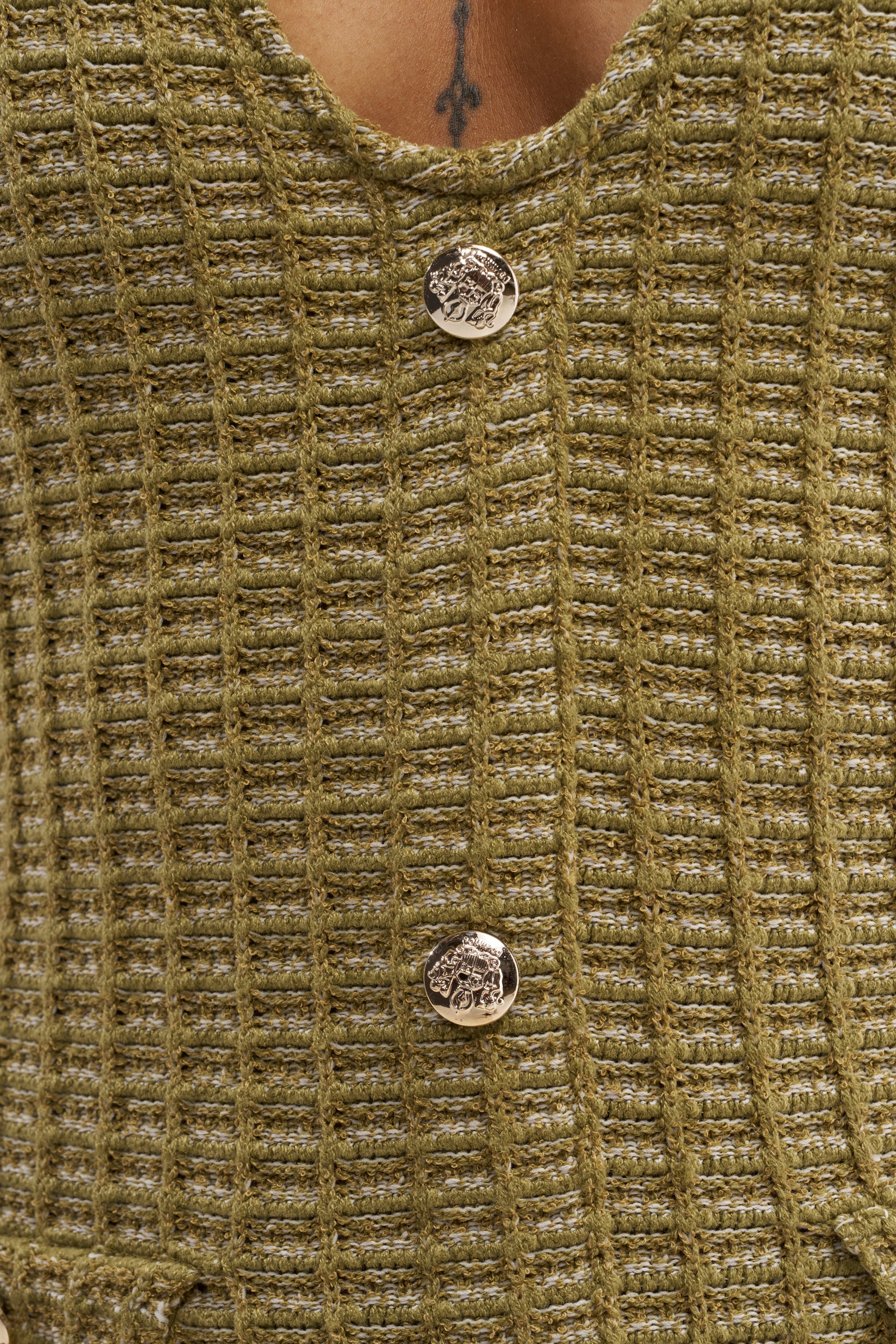 BUTTONED DOWN BADDIE MIDI DRESS IN OLIVE