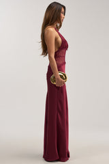 LUXE LIFE SATIN LACE MAXI DRESS