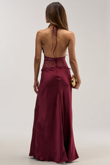 LUXE LIFE SATIN LACE MAXI DRESS