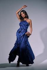 CELESTE RUFFLE MIDI DRESS