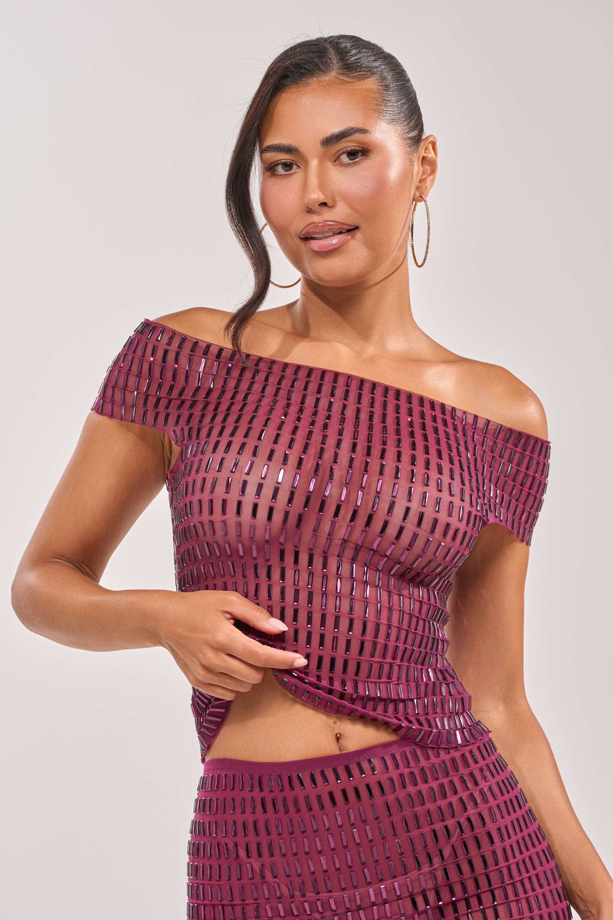 SHAKE IT FOR ME BABY RHINESTONE TOP