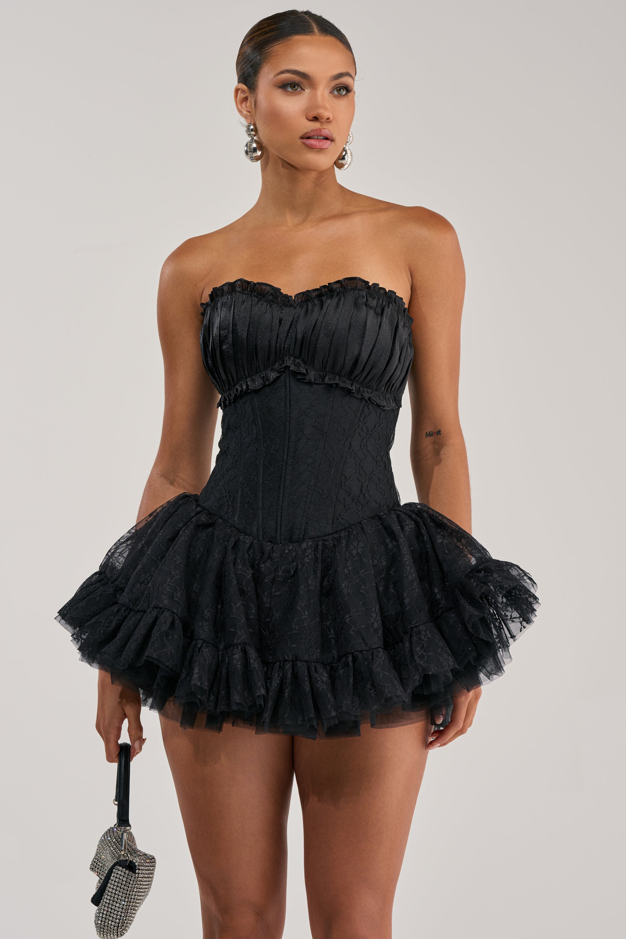 PARTY STARTER CORSET LACE UP MINI DRESS