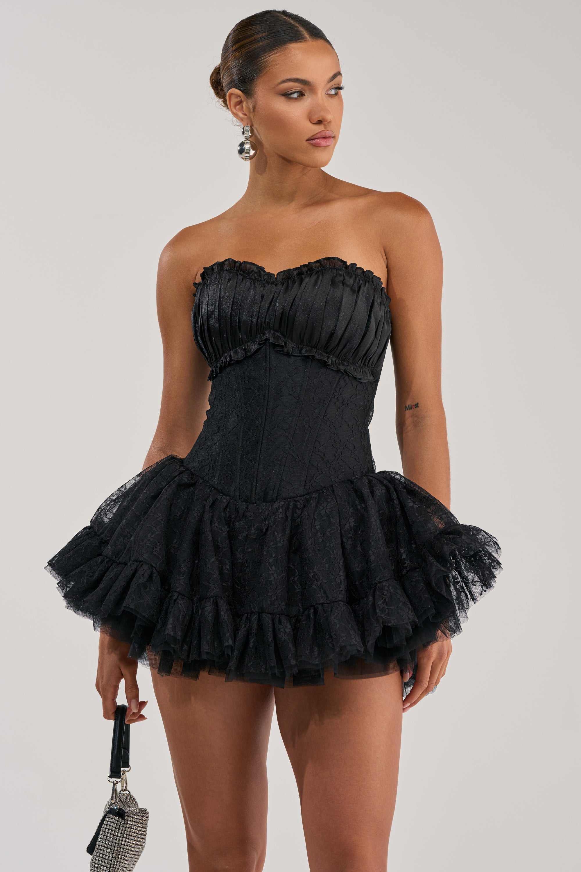 PARTY STARTER CORSET LACE UP MINI DRESS