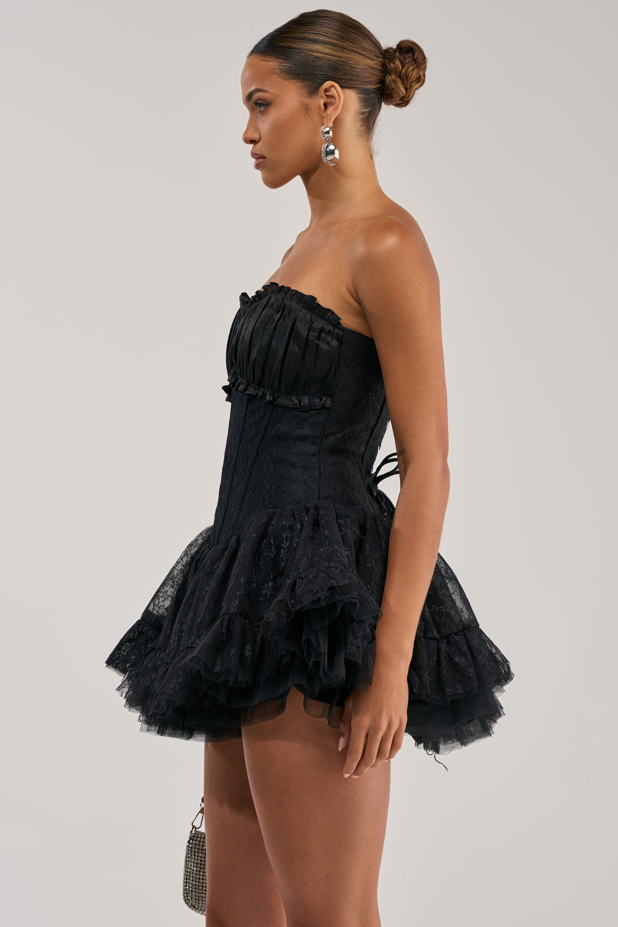 PARTY STARTER CORSET LACE UP MINI DRESS
