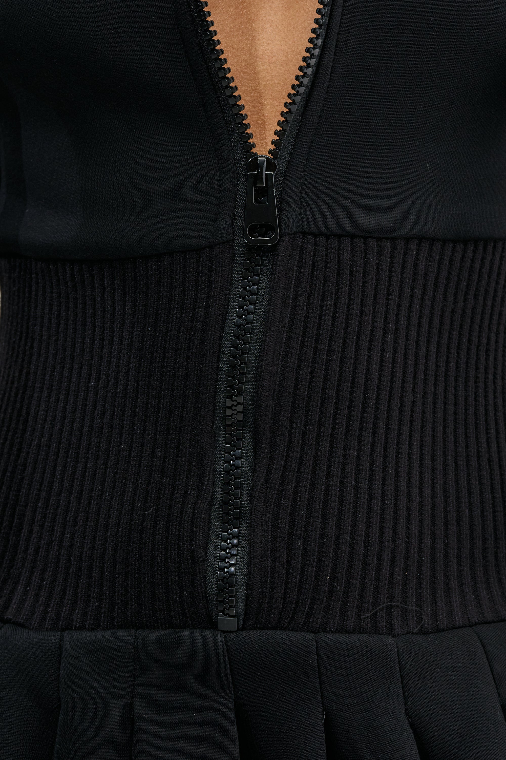 REBEL WITH A CAUSE HOODED MINI DRESS IN BLACK