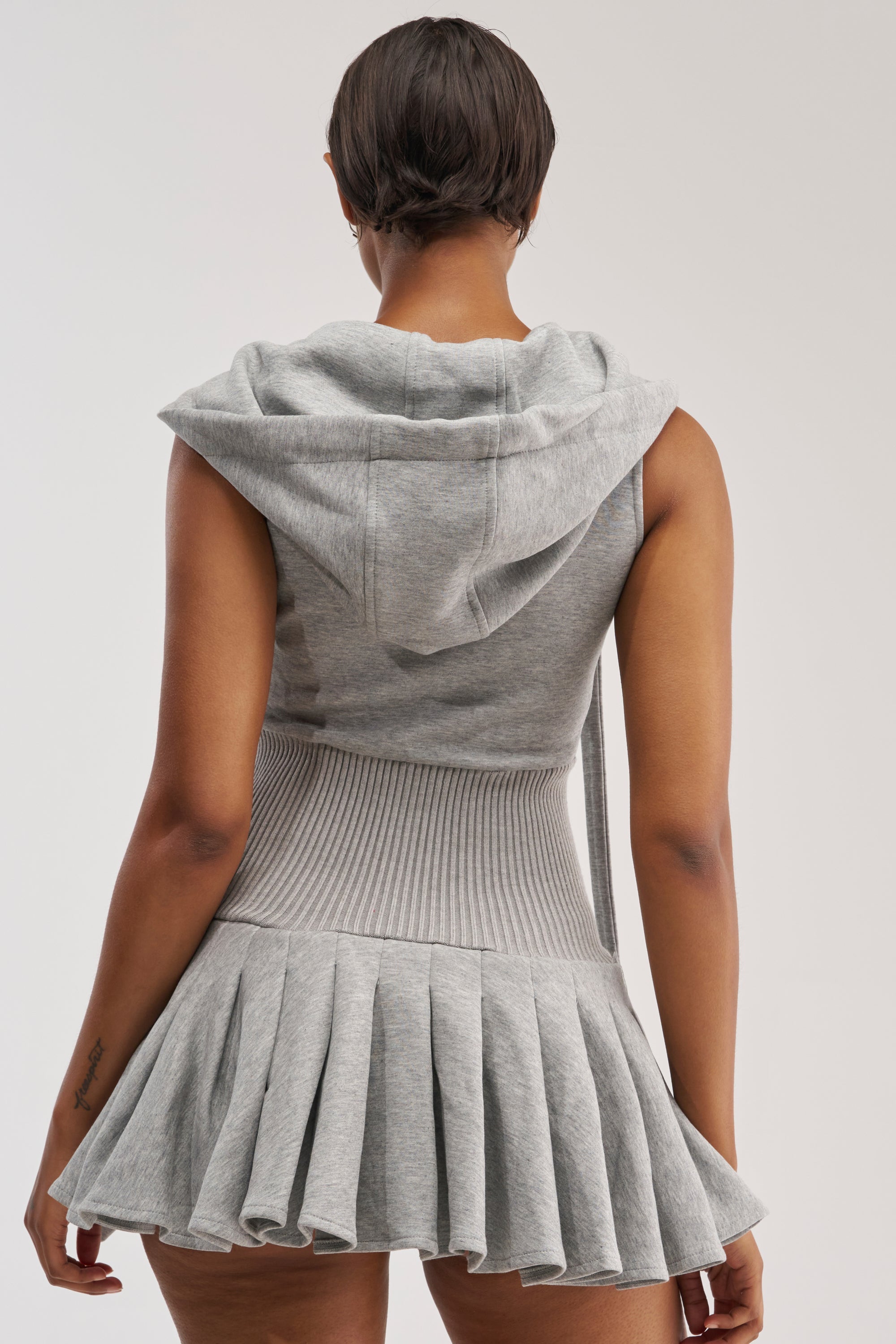REBEL WITH A CAUSE HOODED MINI DRESS