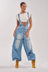 OUT TO PLAY DENIM OVERALL JUMPSUIT