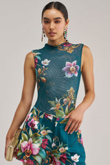 ISLAND TIME SLEEVELESS MESH BODYSUIT