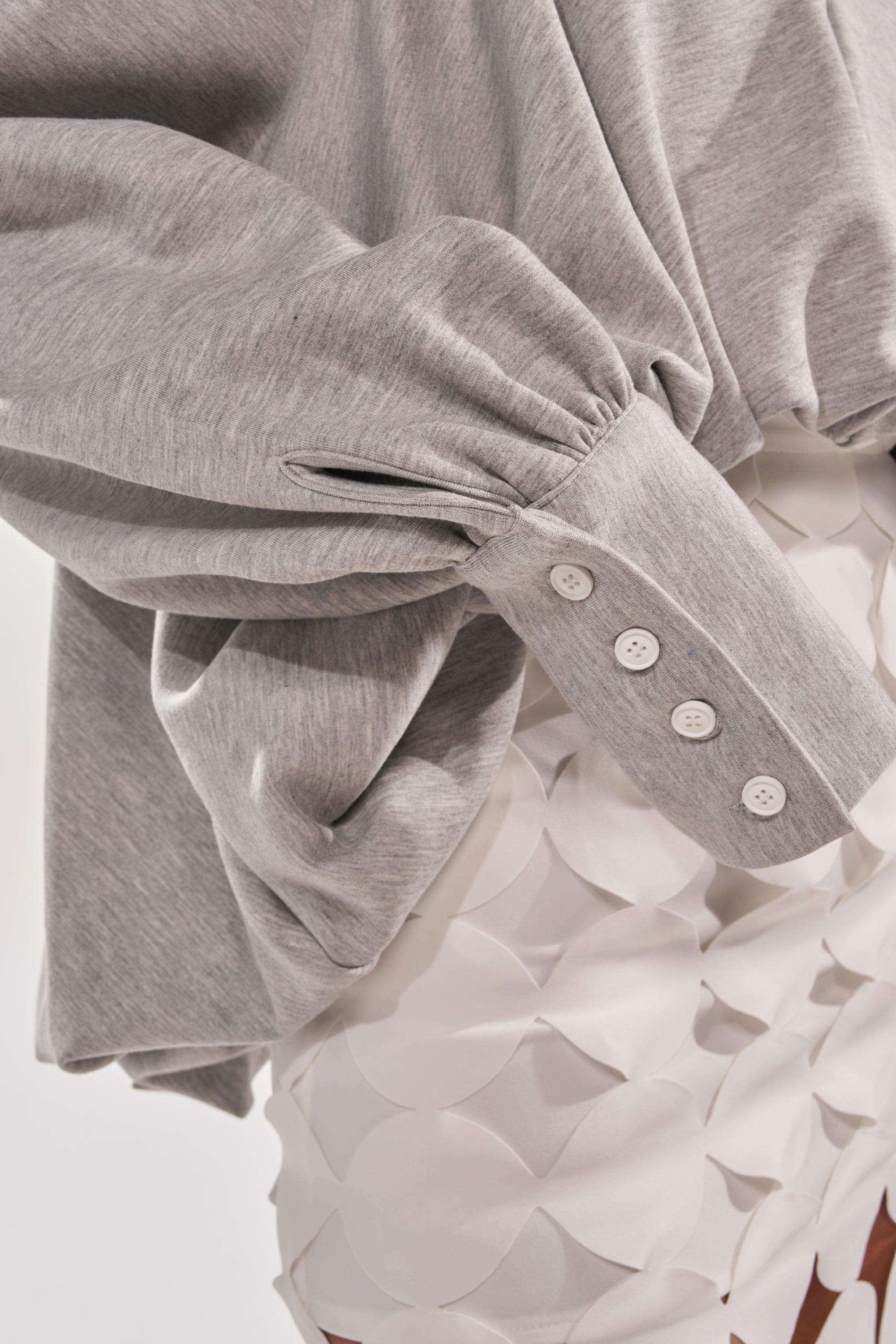 NEW RULES HIGH LOW BLOUSE IN GREY