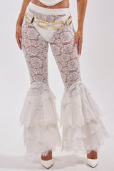 COACHELLA LACE RUFFLE PANTS