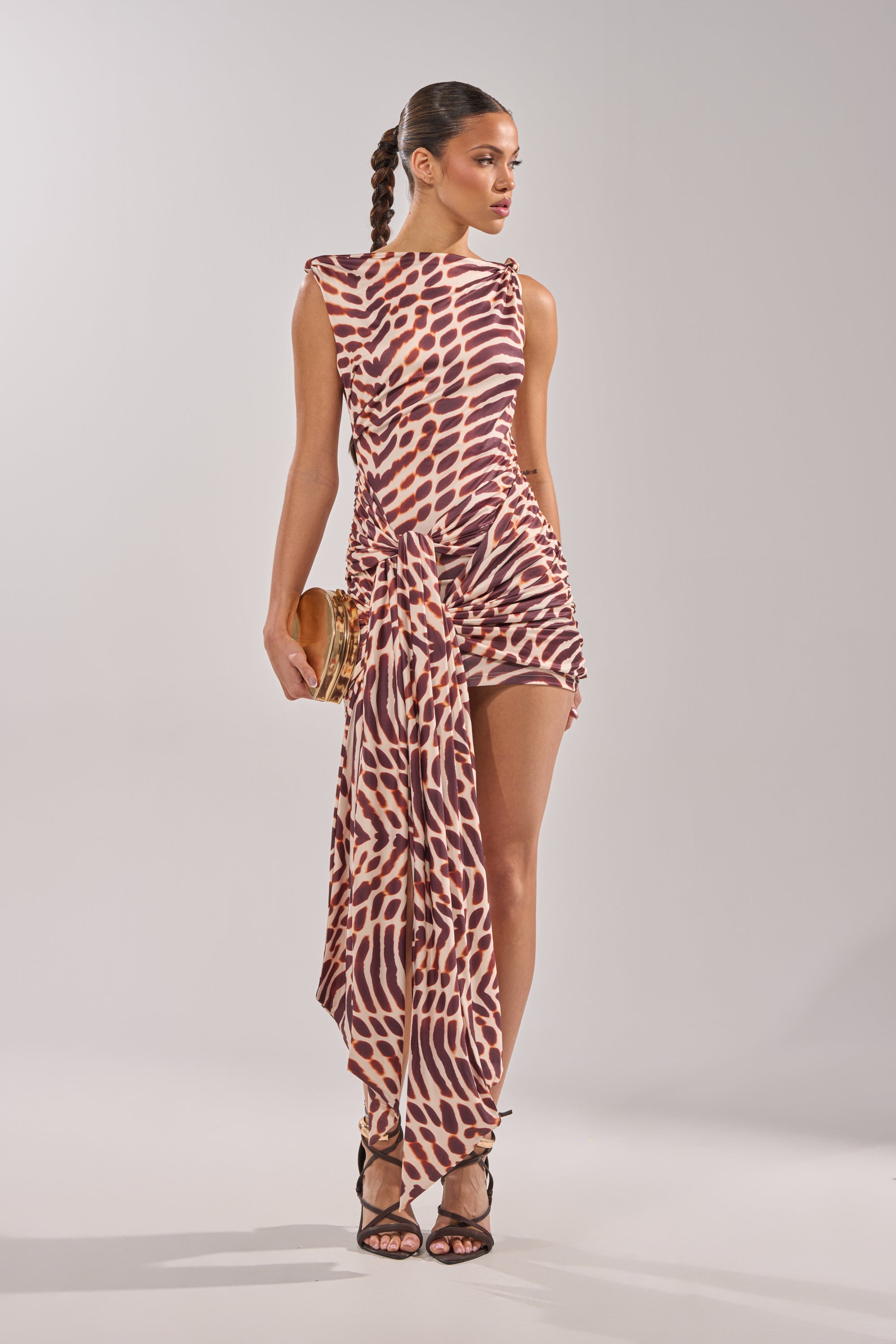 JUNGLE TIES LEOPARD MINI DRESS