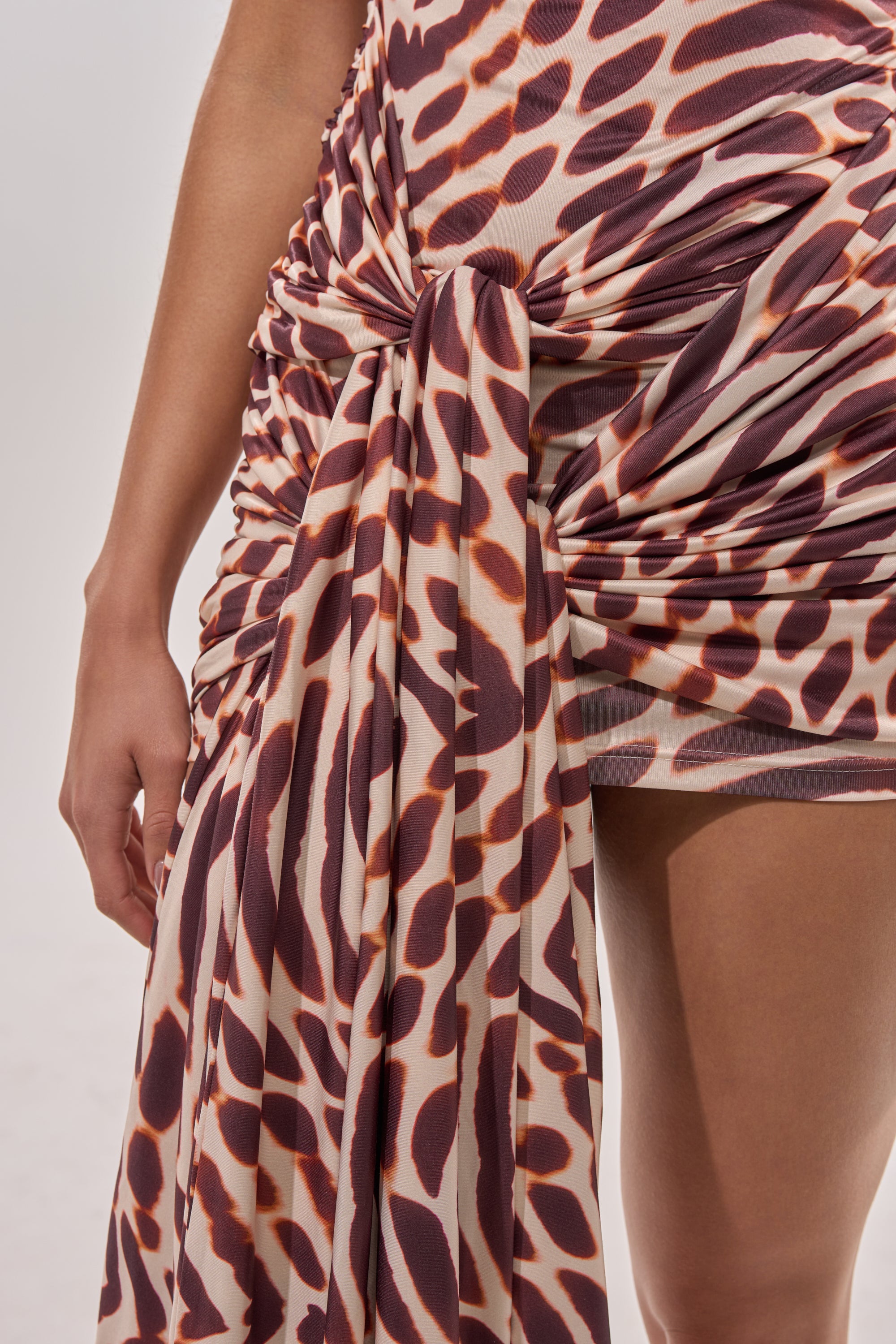 JUNGLE TIES LEOPARD MINI DRESS