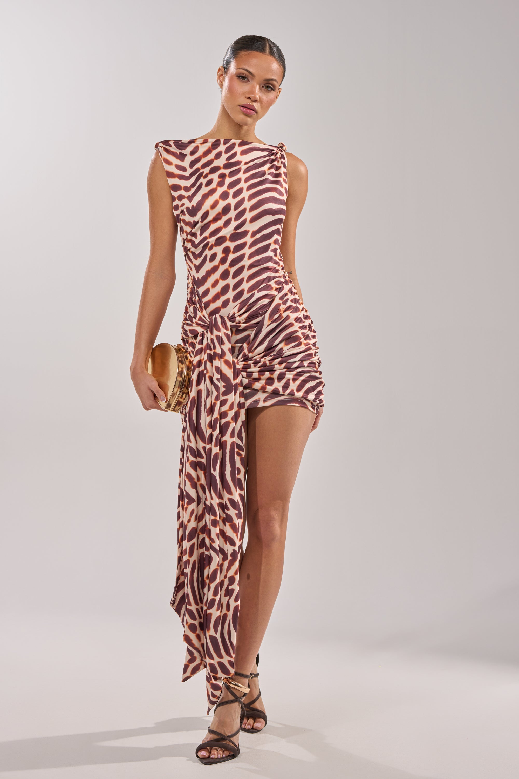 JUNGLE TIES LEOPARD MINI DRESS