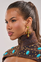 CROSS MY HEART EARRING