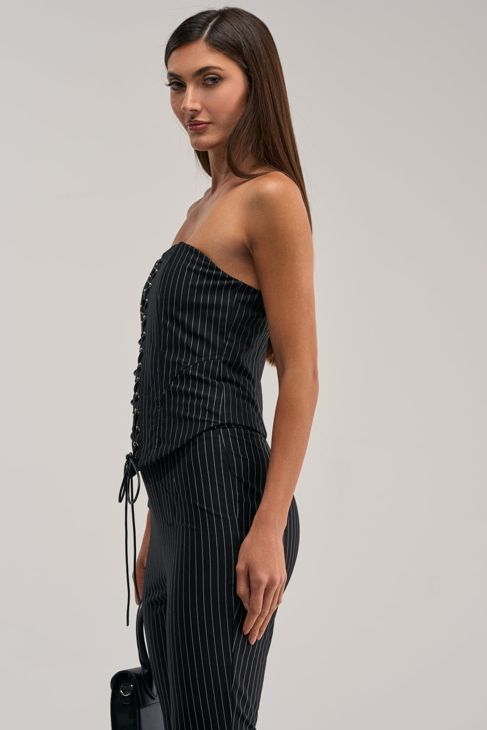 LIVI STRETCHY PINSTRIPE CORSET
