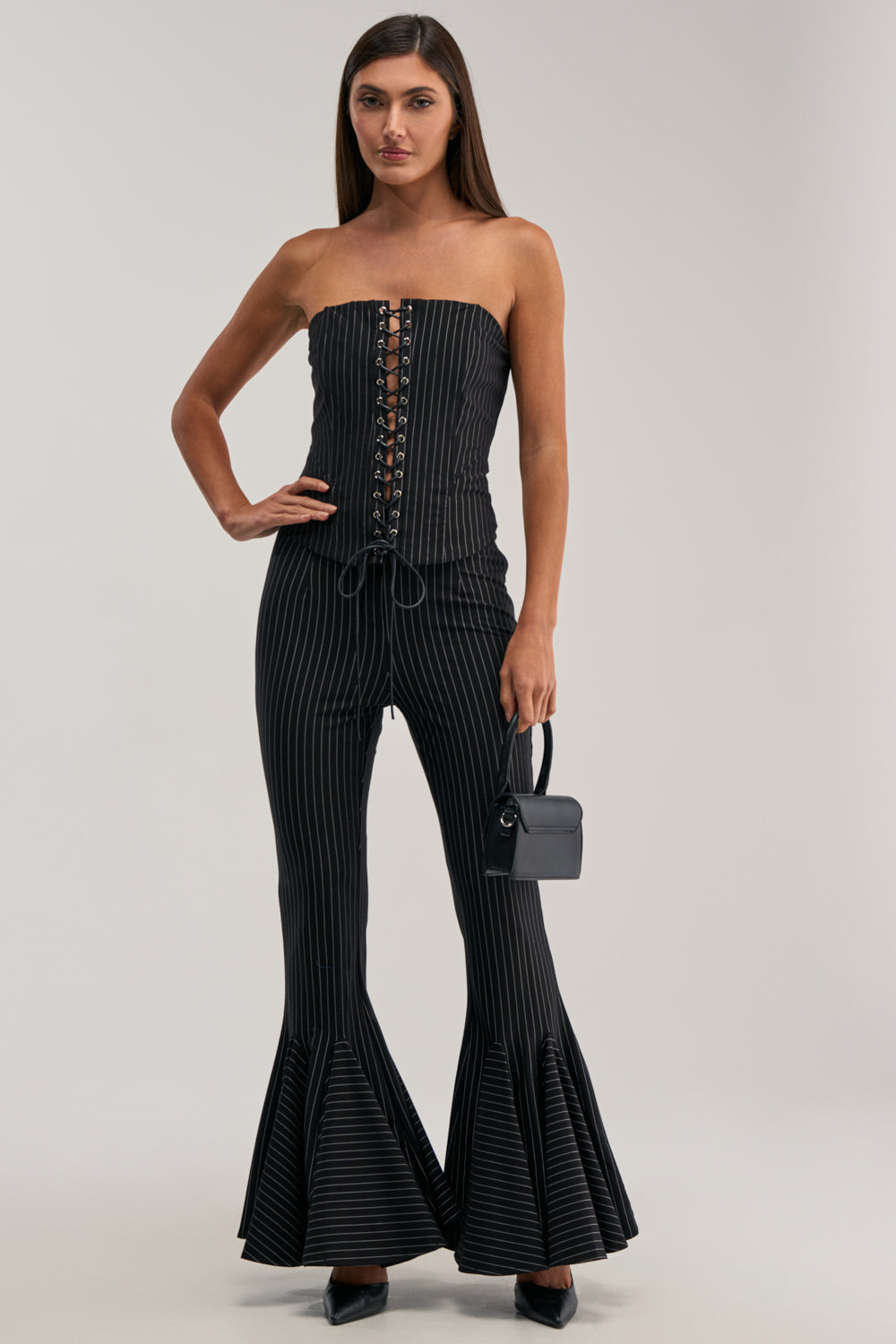 LIVI STRETCHY PINSTRIPE CORSET