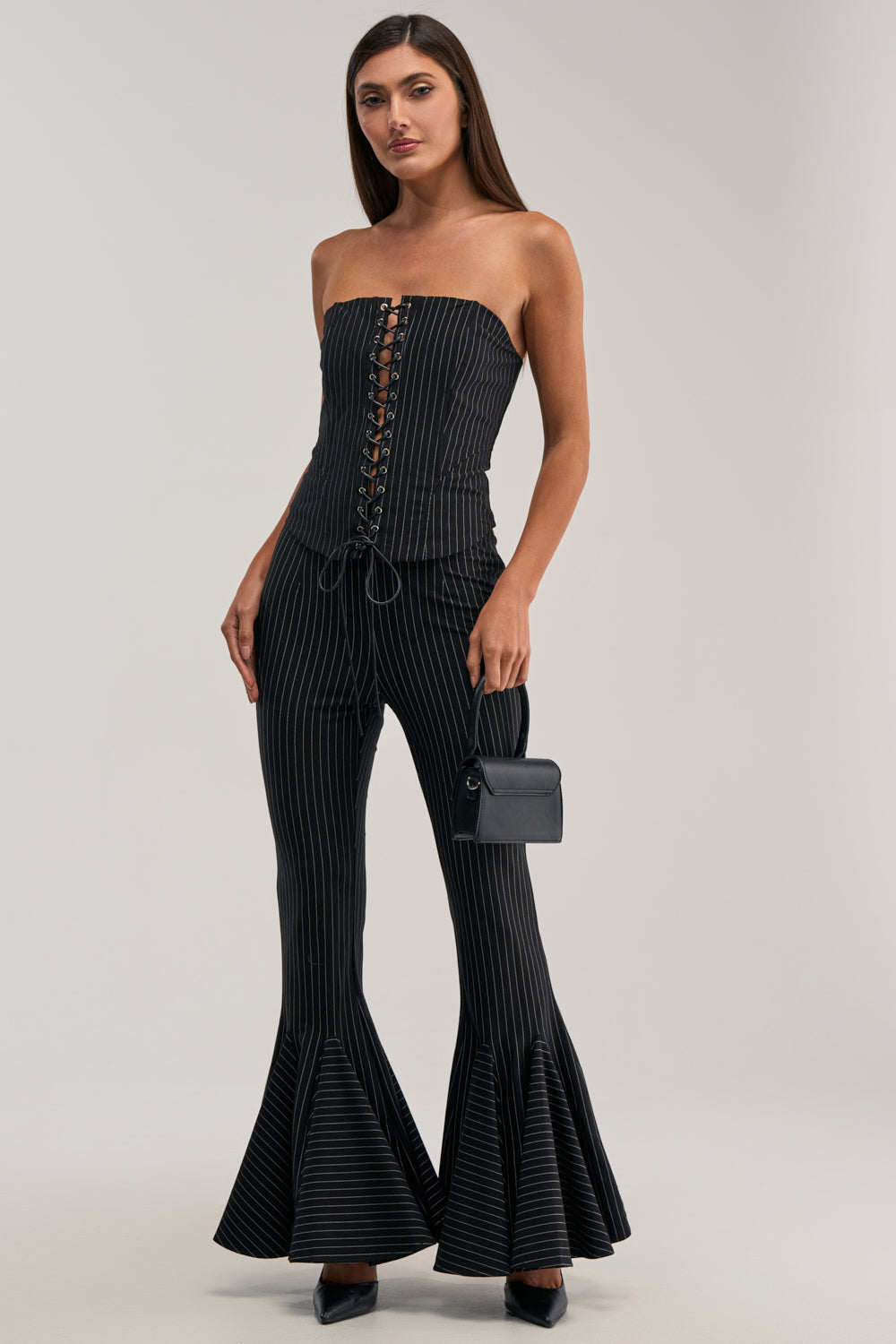 LIVI STRETCHY PINSTRIPE CORSET