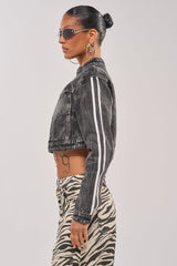 AFTER HOURS DENIM MOTO IN BLACK