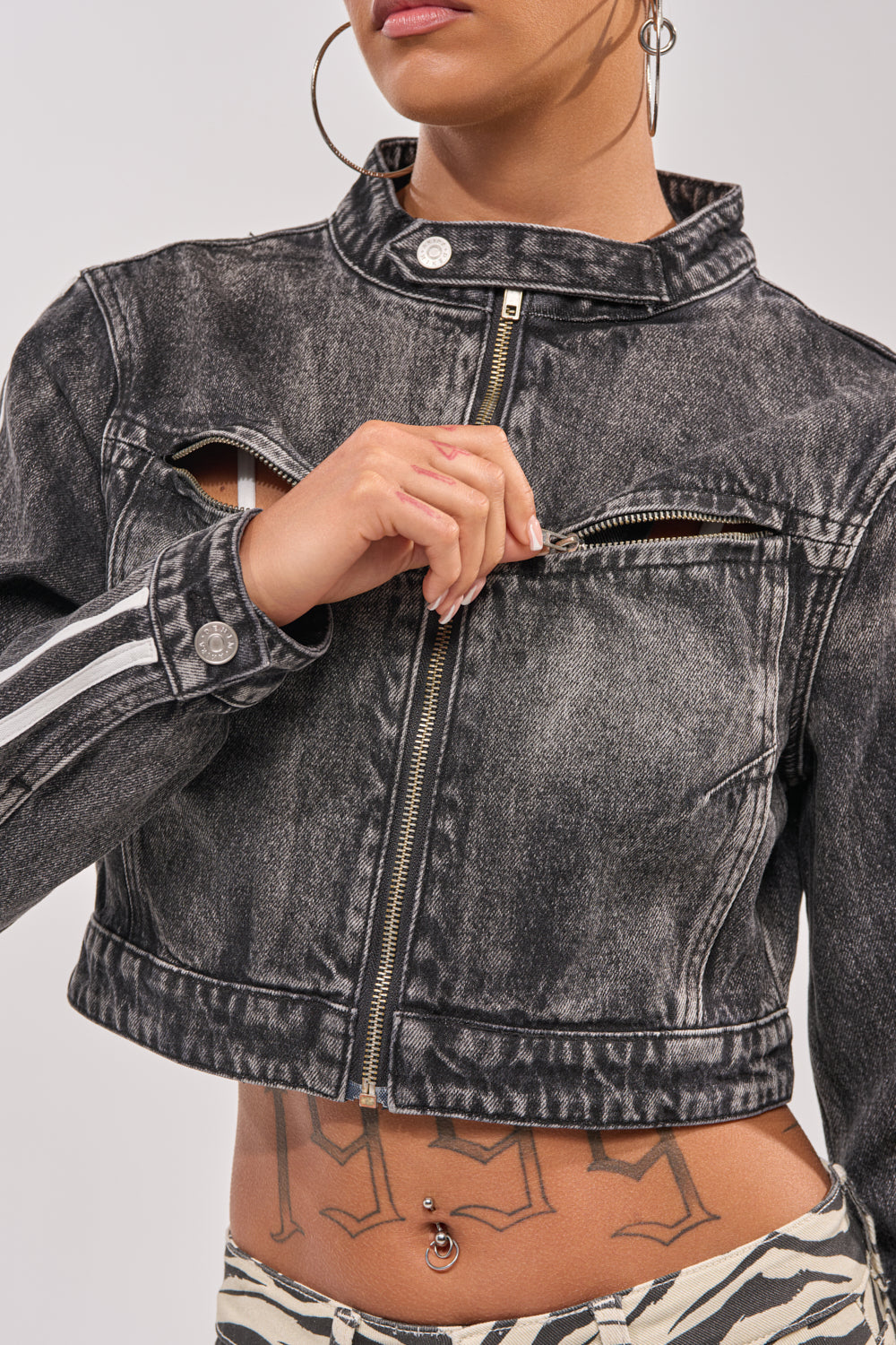AFTER HOURS DENIM MOTO IN BLACK