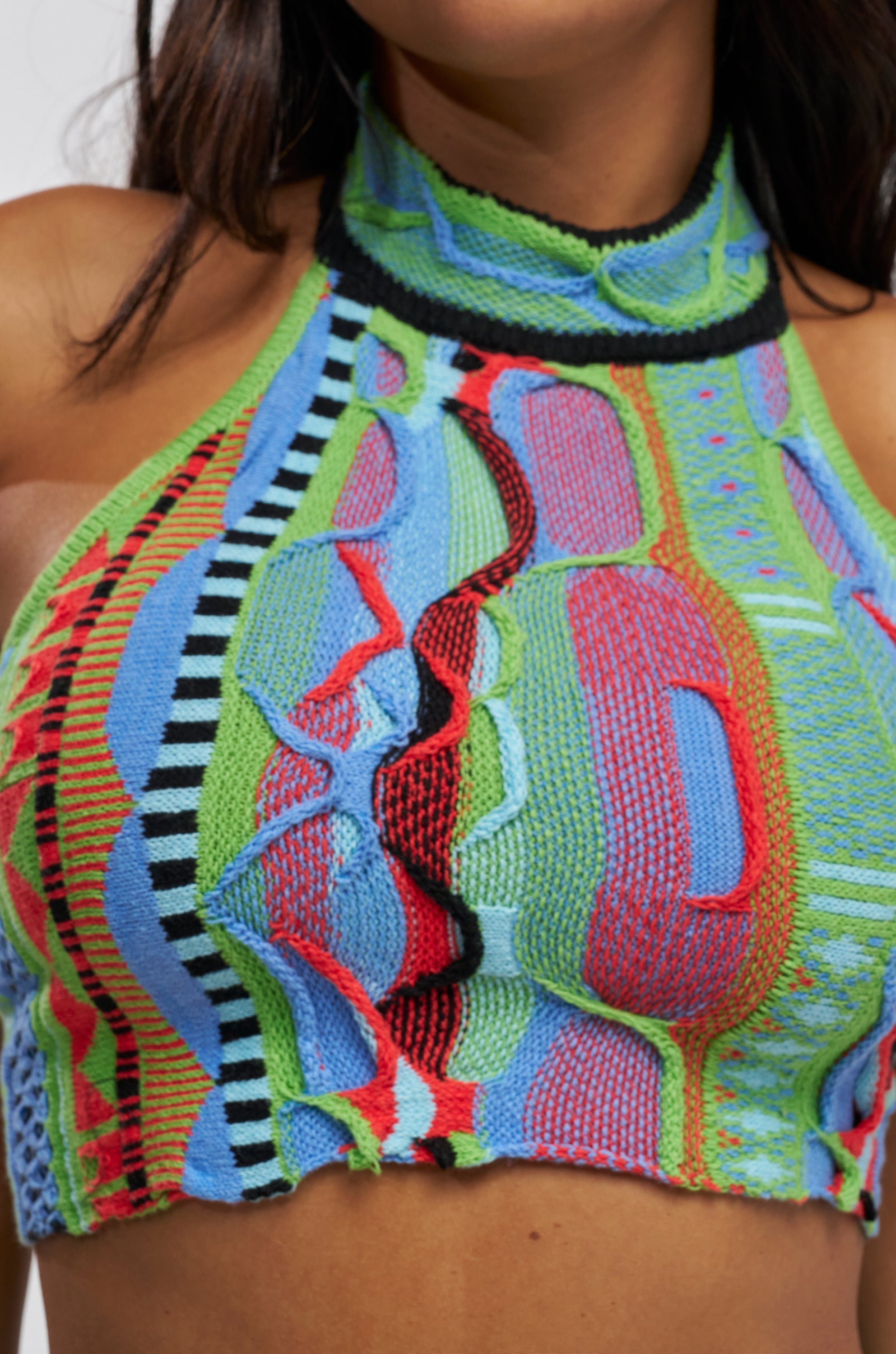 BRINGING IT BACK SWEATER HALTER NECK TOP