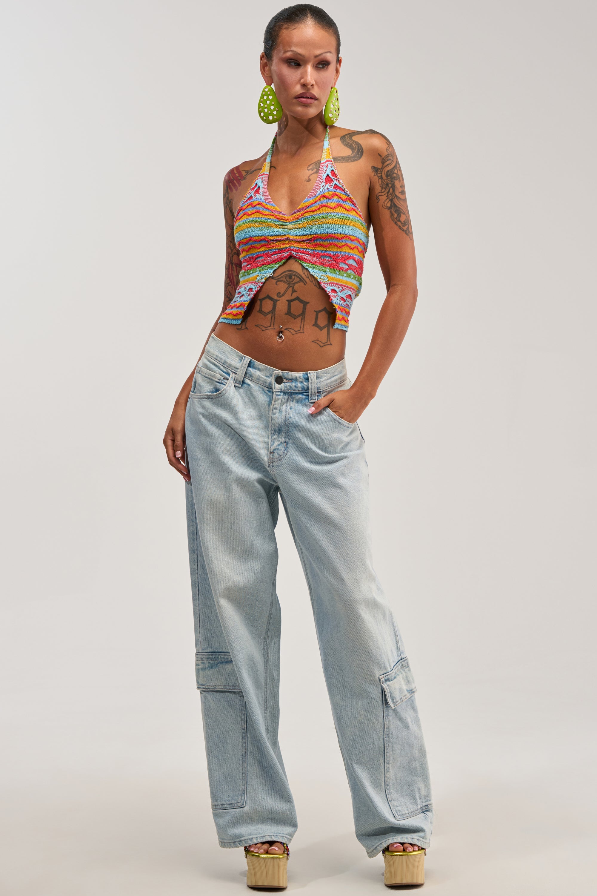 FEELS LIKE SUMMER KNIT HALTER TOP
