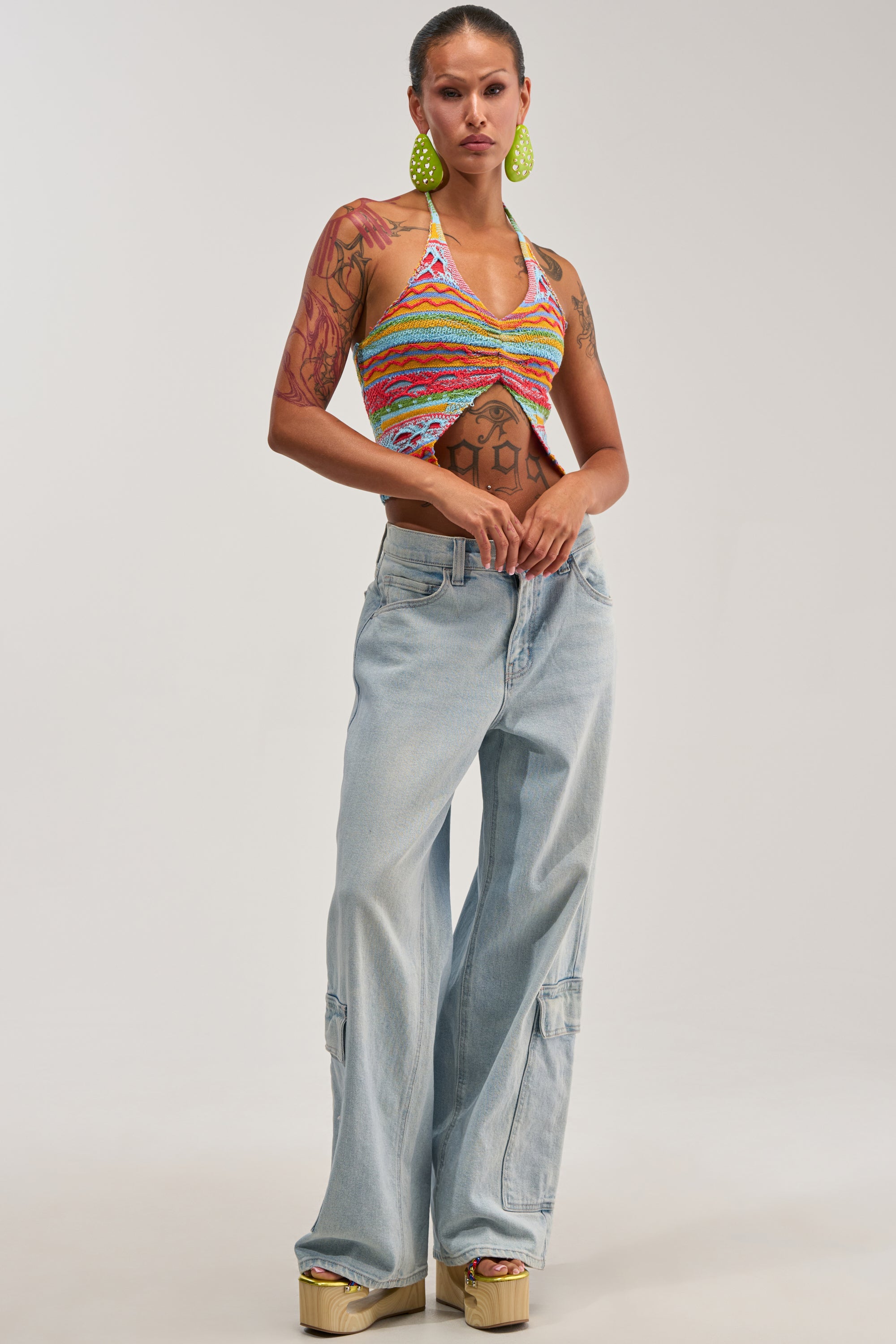 FEELS LIKE SUMMER KNIT HALTER TOP