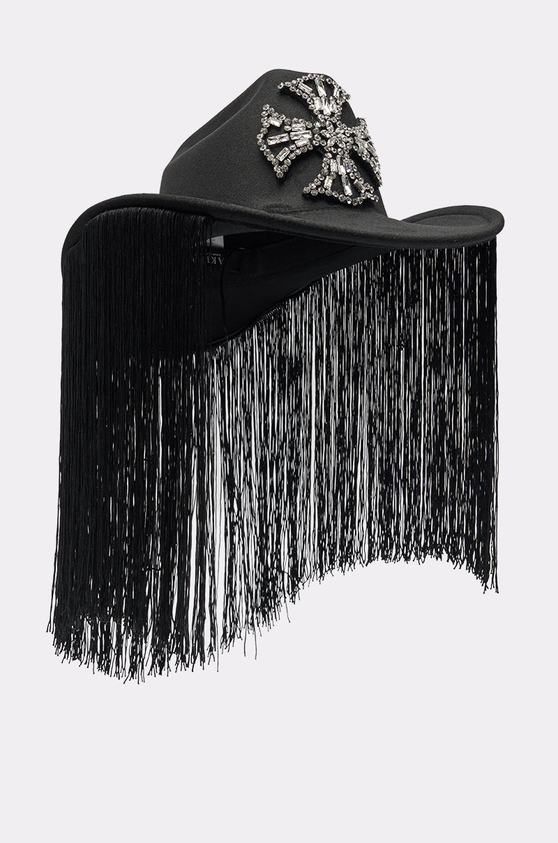 CALL MY HATERS FRINGE BRIM HAT