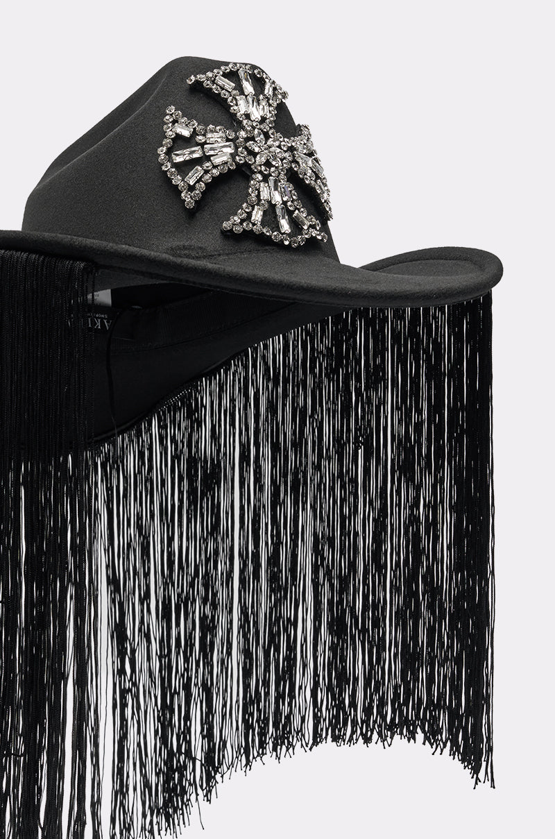 CALL MY HATERS FRINGE BRIM HAT