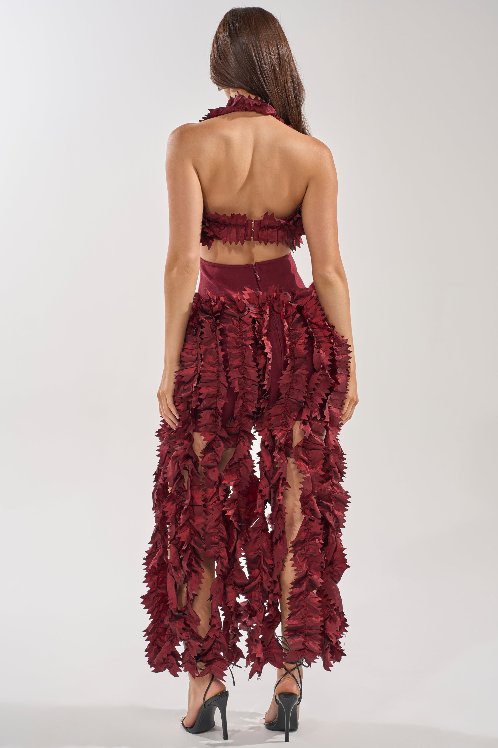 BEST DRESSED FLOCKED MAXI DRESS