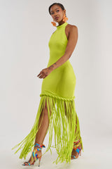 BEACH THEN CLUB MAXI DRESS IN LIME