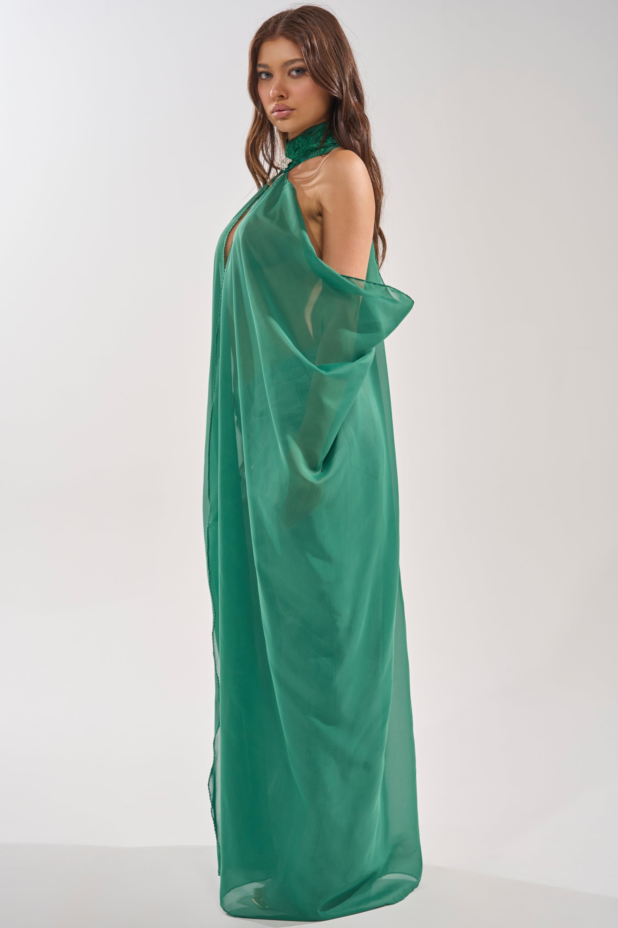 MAKE A STATEMENT CAPE IN GREEN
