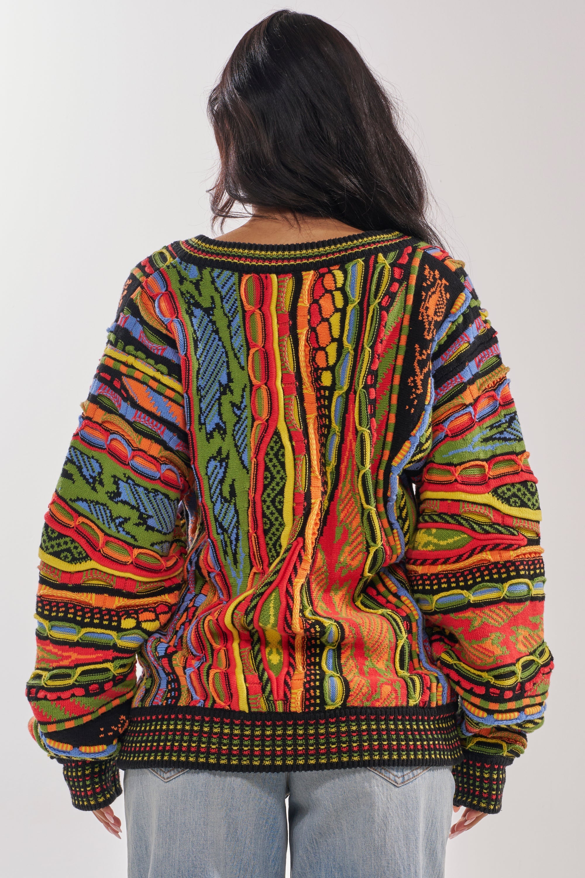 COSMIC WEAVE V-NECK SWEATER