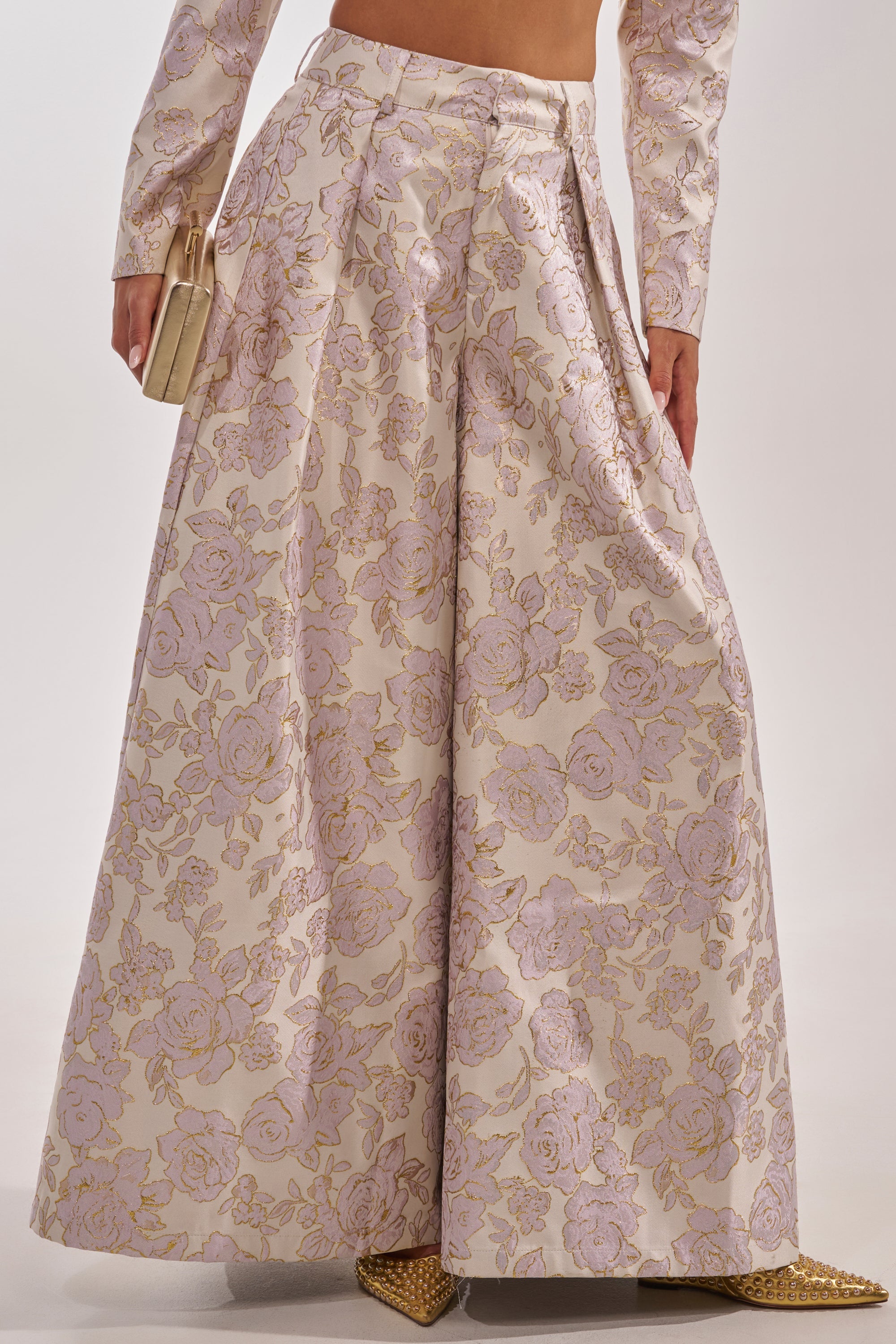 CHERI BROCADE WIDE LEG PANT