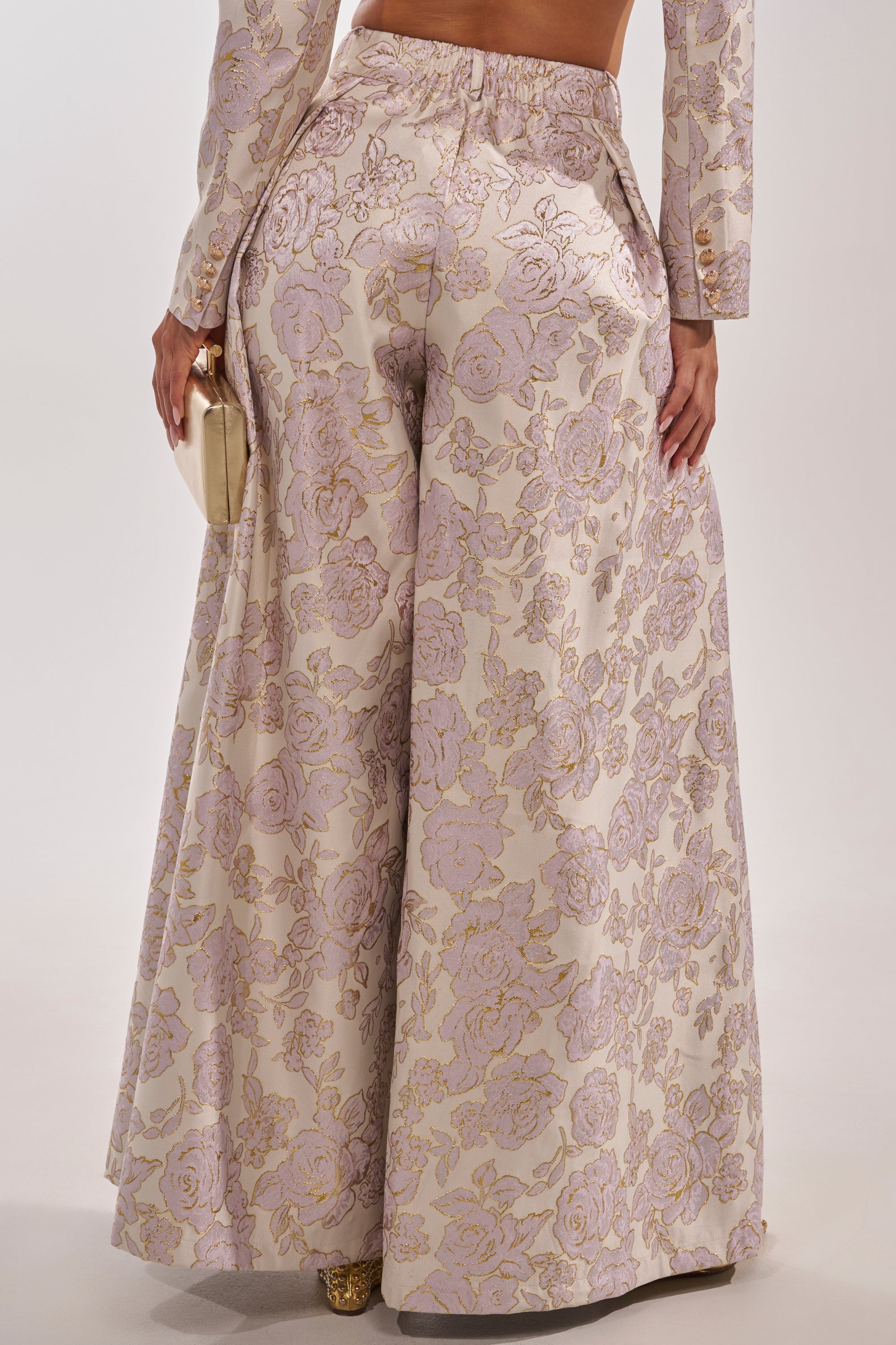 CHERI BROCADE WIDE LEG PANT