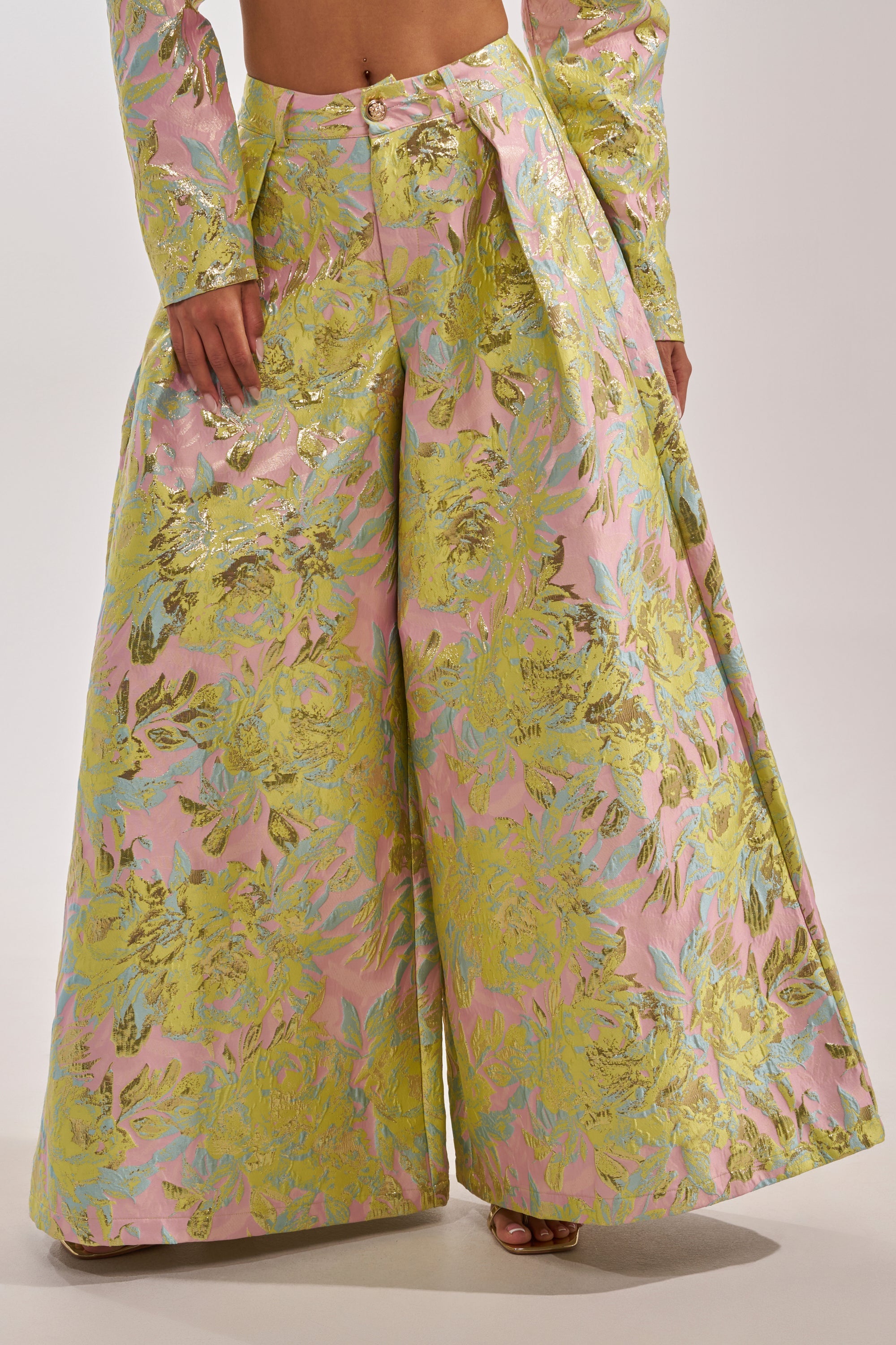 LUCY BROCADE WIDE LEG PANT