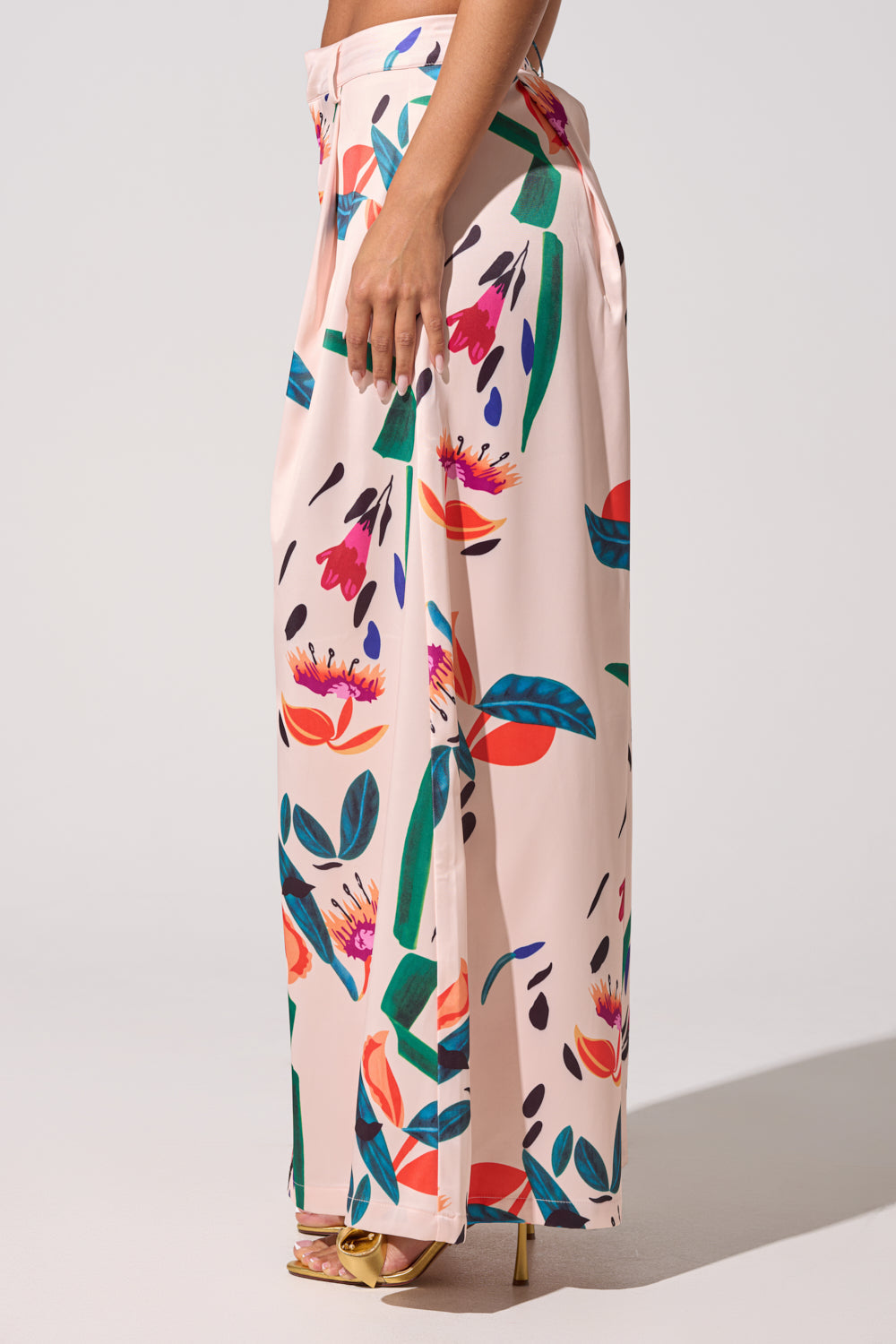 CANDY RAIN SATIN WIDE LEG PANT