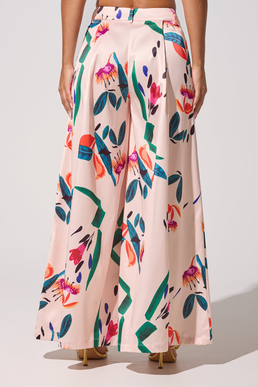 CANDY RAIN SATIN WIDE LEG PANT