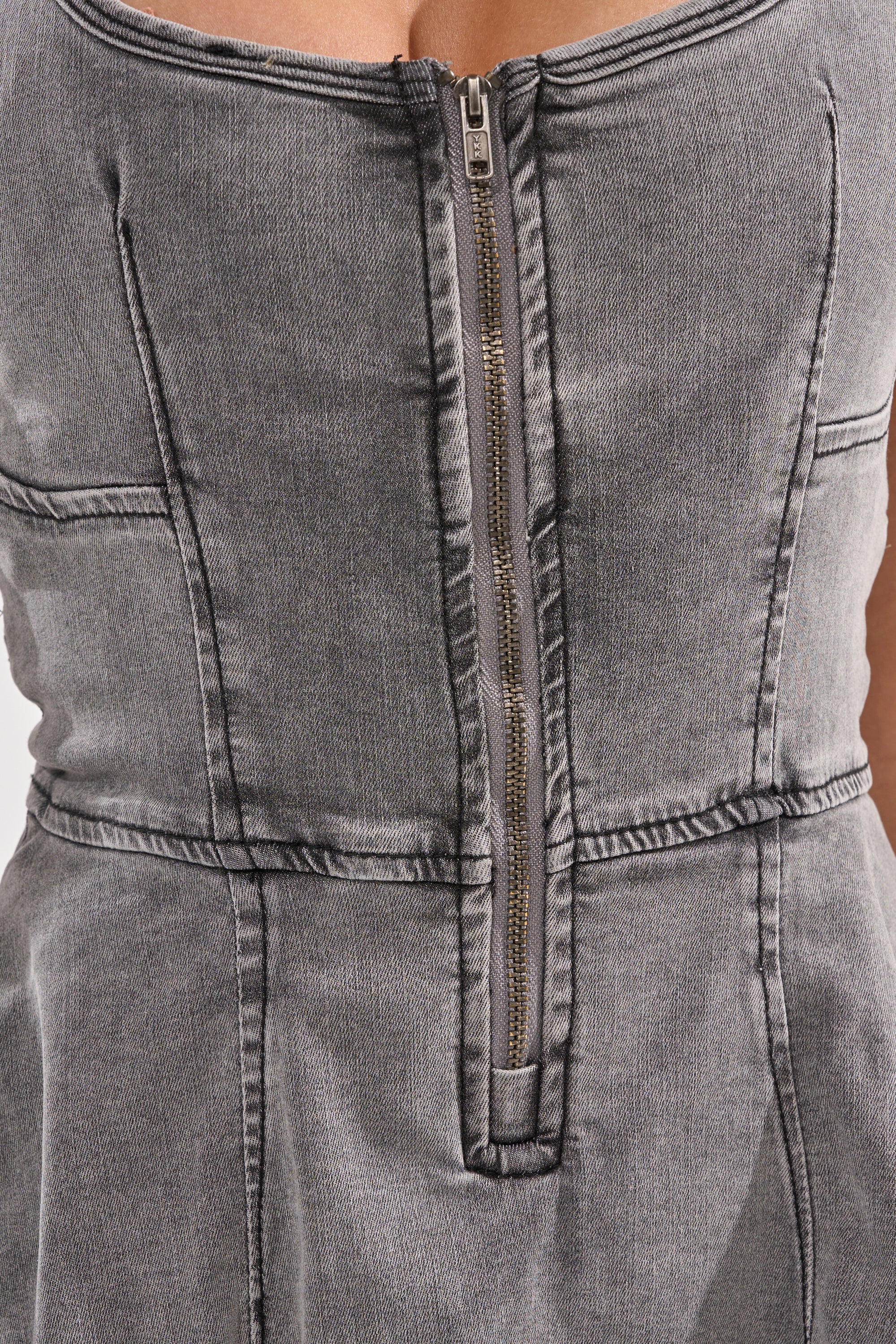VIVIAN DENIM MINI DRESS